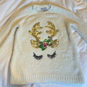 Merry Christmas Reindeer sweater by Poof New York Size S